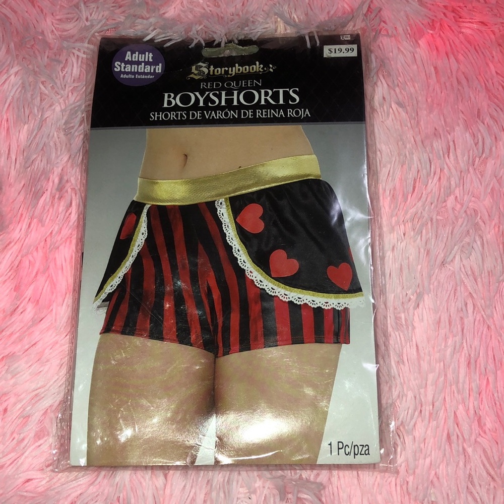 Storybook Red Queen Boyshorts Alice In Wonderland Costume Adult Standard Size 8